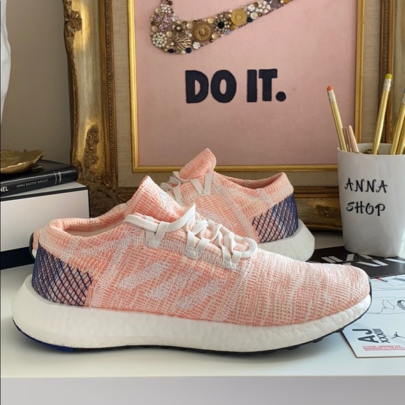 NEW Adidas pureboost GO peach sneakers running shoes - Picture 3 of 8